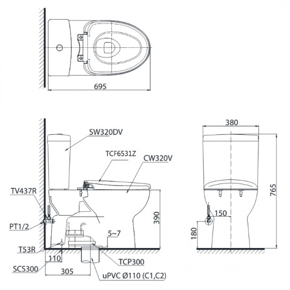 ban-ve-ky-thuat-bon-cau-toto-cs320drw6-1000x1000