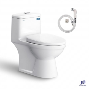 Bồn Cầu Viglacera BL5V Nắp V39 Xả Xoáy + Xịt VG826