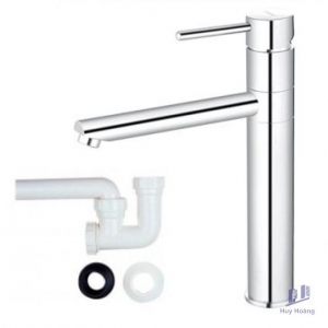 Vòi Lavabo Caesar BT751CU Nóng Lạnh Thân Cao Kèm Co P