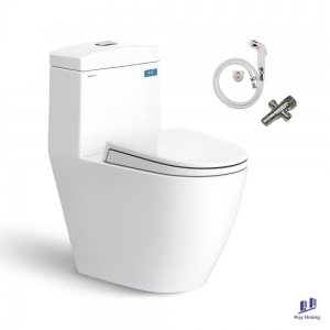 Bồn Cầu Viglacera V199 Nắp Êm V86 + Vòi Xịt VG826