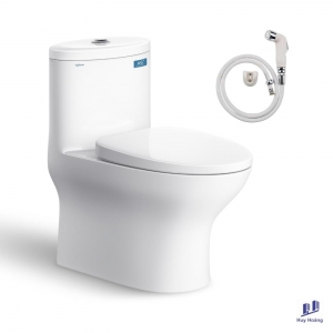 Bồn Cầu Viglacera V37M Xả Xoáy Nắp Êm V37 + Vòi Xịt VG826