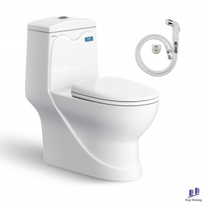 Bồn Cầu Viglacera V38M Nắp V38M + Vòi Xịt VG826 Xả Xoáy