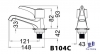 voi-lanh-lavabo-caesar-b104c-khong-tao-bot - ảnh nhỏ 2