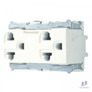 Ổ Cắm Đôi Panasonic WNG159237W Full Color Có Dây Nối Đất