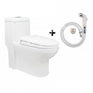 Bồn Cầu Viglacera V41 Nắp Êm V86 + Vòi Xịt VG826