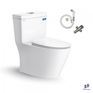 Bồn Cầu Viglacera V62 Nắp Êm V68 1 Khối Tặng VG826 + VG853