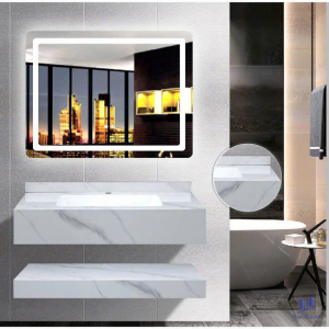 Bộ Lavabo bàn đá Proxia PR-001 bóng 80x50