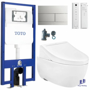 Bồn Cầu TOTO CW812REA#W/TCF24460AAA#NW1/WH172AT/TCA465/MB171M#SS Treo Tường Giấu Dây
