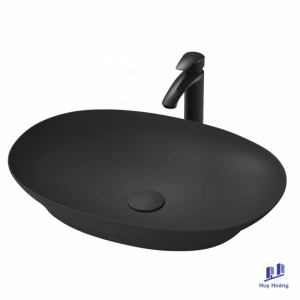Chậu Rửa Mặt Lavabo TOTO LT4706#MBL Đặt Bàn Màu Đen Mờ 600x420 mm
