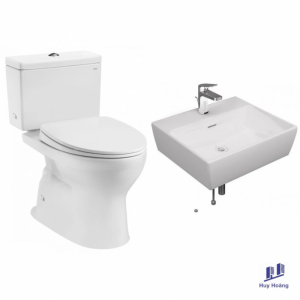 COMBO4NEW TOTO Bộ Bồn Cầu CS302DT10#W + Lavabo LT328C#XW Treo Tường