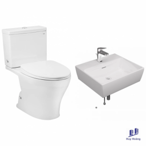 COMBO5NEW TOTO Bộ Bồn Cầu CS326DT10#XW + Lavabo LT328C#XW Treo Tường