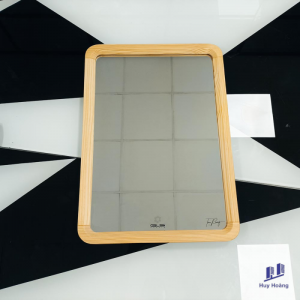 Gương Khung Gỗ Màu Cream GLS F46R30 50 x 70 cm