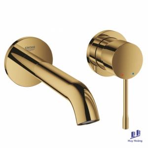 Vòi Chậu Grohe 19408GL1 Nóng Lạnh 2 Lỗ Gắn Tường Essence New OHM Màu Vàng