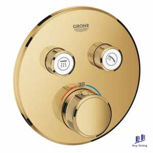 Mặt Bộ Trộn Âm Ổn Nhiệt Grohe SmartControl 29119GL0 Gắn Tường Màu Vàng
