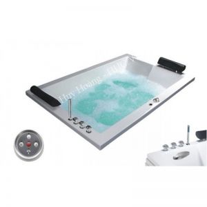 Bồn Tắm CAESAR MT7180C Đôi Massage Xây Có Đèn 1.8M