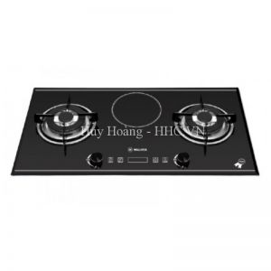 Bếp Gas Kết Hợp Từ Malloca EG 201I Mặt Kính 3 Bếp