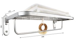 Máng Khăn Bồn Xếp + 5 Móc Vợt PS1 Tovashu