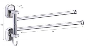 Treo Khăn 2 Chia Xoay S2V Tovashu
