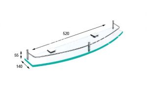 Kệ Kiếng Bầu 1 Thanh Pass Vuông Tovashu