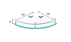 Kệ Kiếng Góc Cường Lực 304-GV Tovashu