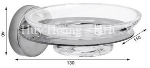 Kệ Xà Bông Kiếng Nắp Tròn 304-D2 Tovashu