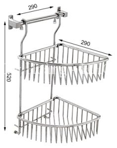 Kệ Lưới Góc 2 Tầng Treo Tovashu