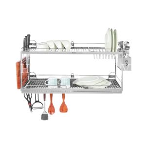 Kệ chén inox 2 tầng treo tường 800mm – S2L8T BLIRO