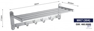 Máng khăn 2 tầng MK7 Inox Hùng Vương