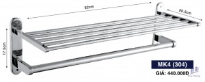 Máng khăn 2 tầng MK4 Inox Hùng Vương