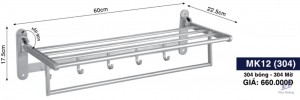 Máng khăn 2 tầng MK12 Inox Hùng Vương