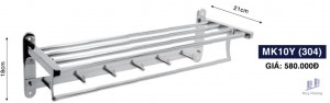 Máng khăn 2 tầng MK10Y Inox Hùng Vương