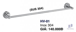 Máng khăn đơn HV01 Inox Hùng Vương