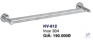 Máng khăn đôi HV612 Inox Hùng Vương
