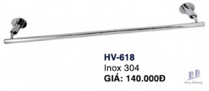 Máng khăn đơn HV618 Inox Hùng Vương