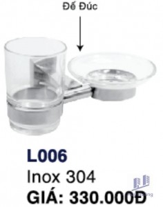 Kệ ly và xà bông L006 Inox Hùng Vương