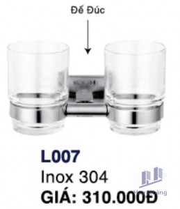 Kệ ly đôi L007 Inox Hùng Vương