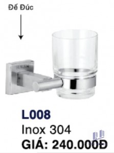 Kệ ly đơn L008 Inox Hùng Vương