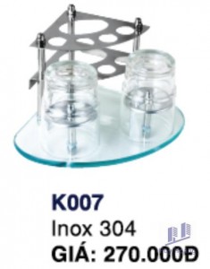 Kệ Bàn chải đánh răng K007 Inox Hùng Vương
