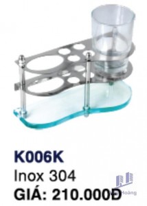 Kệ Bàn chải đánh răng K006K Inox Hùng Vương
