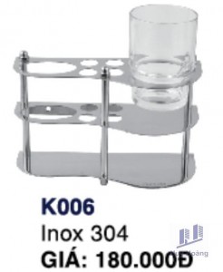 Kệ Bàn chải đánh răng K006 Inox Hùng Vương