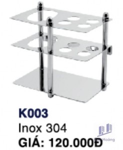 Kệ Bàn chải đánh răng K003 Inox Hùng Vương