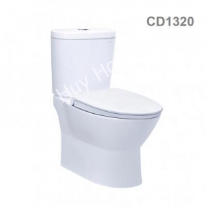 Bồn Cầu CAESAR CD1320 Thùng T2220 Nắp Êm