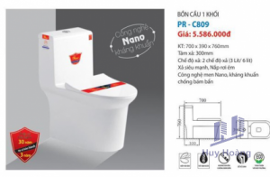 BỒN CẦU 1 KHỐI PROXIA PR-C809