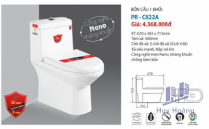 BồN CẦU 1 KHỐI PROXIA PR-C822