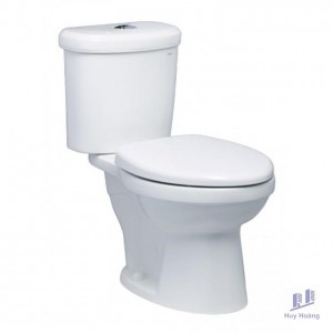 Bồn Cầu CAESAR CDS1338 Thùng T1238  2 Nhấn Nắp Êm