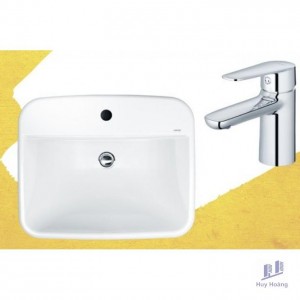 Combo Caesar Lavabo Và Vòi Nóng Lạnh L5019 + B380CU