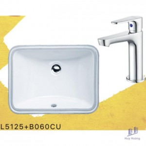 Combo Caesar Lavabo Và Vòi Lạnh L5125 + B060CU