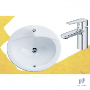 Combo Caesar Lavabo Và Vòi Nóng Lạnh L5018 + B380CU