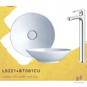 Combo Caesar Lavabo Và Vòi Lạnh L5221 + BT061CU
