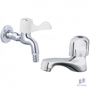 Combo Vòi Lavabo Và Vòi Gắn Tường Caesar B105C + WP027C